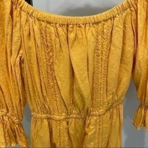 Tularosa Luna Off The Shoulder Mini Dress in Ginger Yellow XS - Picture 11 of 11